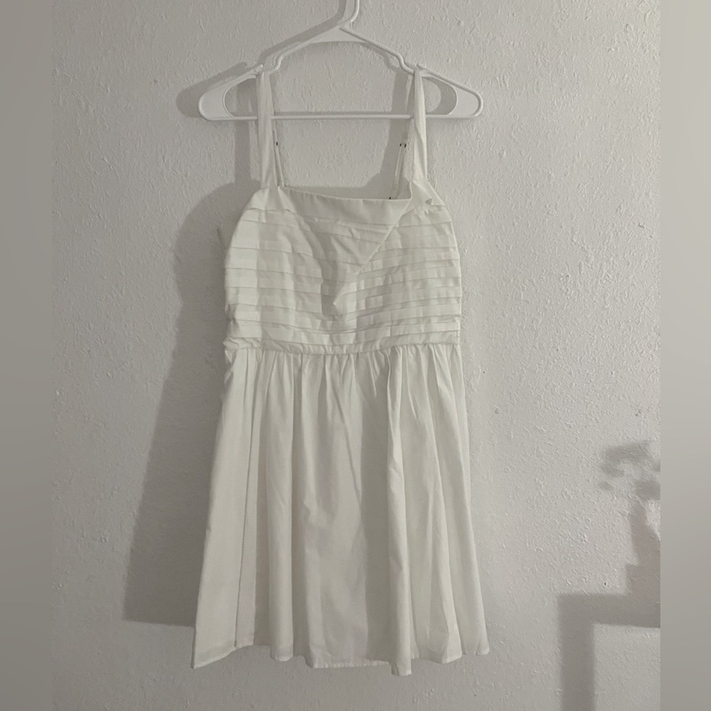 abercrombie and fitch emerson wide strap mini dress white